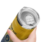 custom milwaukee brewers swirl texture navy blue skinny tumbler best selling.webp