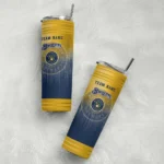 custom milwaukee brewers swirl texture navy blue skinny tumbler best selling.webp