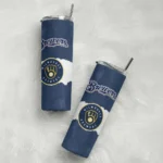 custom milwaukee brewers torn band navy blue white skinny tumbler best selling.webp