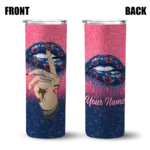 custom minnesota twins sparkle lips navy skinny tumbler best selling.webp