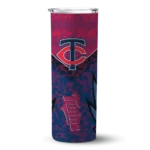 custom minnesota twins spiral burst print navy skinny tumbler best selling.webp