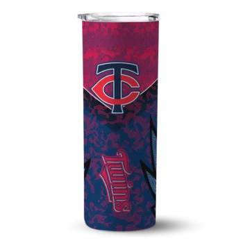 custom minnesota twins spiral burst print navy skinny tumbler best selling.webp