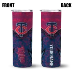 custom minnesota twins spiral burst print navy skinny tumbler best selling.webp