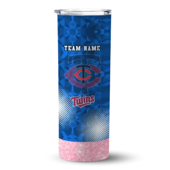 custom minnesota twins starburst tiles navy skinny tumbler best selling.webp