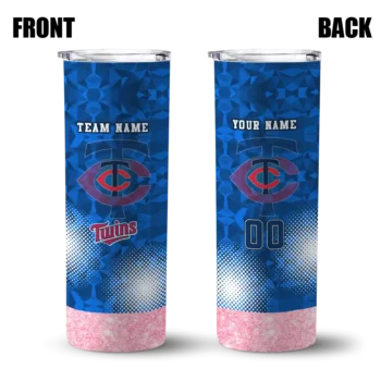 custom minnesota twins starburst tiles navy skinny tumbler fashion forward.webp