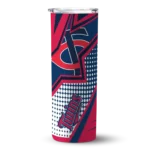 custom minnesota twins web stripes navy white skinny tumbler best selling.webp