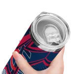 custom minnesota twins web stripes navy white skinny tumbler best selling.webp