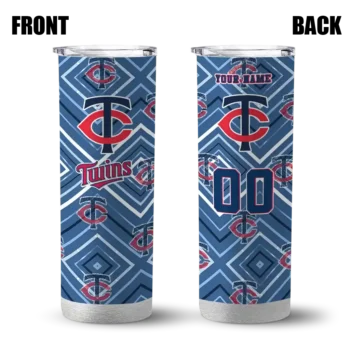 custom minnesota twins zipper leopard navy skinny tumbler fashion forward.webp