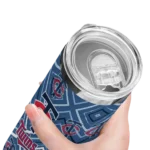 custom minnesota twins zipper leopard navy skinny tumbler best selling.webp