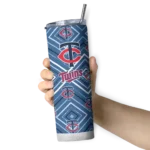 custom minnesota twins zipper leopard navy skinny tumbler best selling.webp