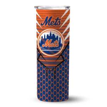 custom new york mets chevron stripes blue skinny tumbler best selling.webp