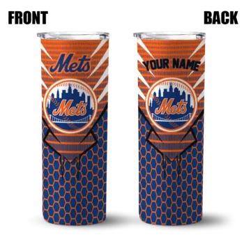 custom new york mets chevron stripes blue skinny tumbler fashion forward.webp
