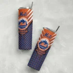 custom new york mets chevron stripes blue skinny tumbler best selling.webp