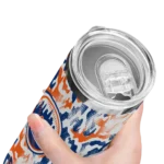 custom new york mets claw marks blue white skinny tumbler best selling.webp