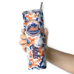 custom new york mets claw marks blue white skinny tumbler best selling.webp