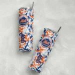custom new york mets claw marks blue white skinny tumbler best selling.webp