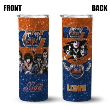 custom new york mets kiss band orange skinny tumbler fashion forward.webp