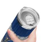 custom new york mets sparkle drip blue skinny tumbler best selling.webp