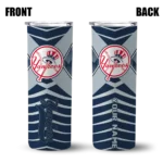 custom new york yankees camo texture navy skinny tumbler best selling.webp