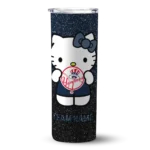 custom new york yankees hello kitty navy black skinny tumbler best selling.webp