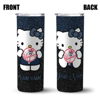 custom new york yankees hello kitty navy black skinny tumbler fashion forward.webp