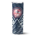 custom new york yankees monogram burst navy white skinny tumbler best selling.webp