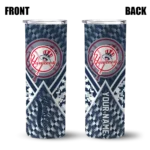 custom new york yankees monogram burst navy white skinny tumbler best selling.webp