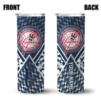 custom new york yankees monogram burst navy white skinny tumbler fashion forward.webp