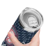 custom new york yankees monogram burst navy white skinny tumbler best selling.webp