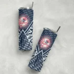 custom new york yankees monogram burst navy white skinny tumbler best selling.webp