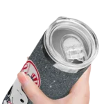 custom new york yankees snoopy attitude navy skinny tumbler best selling.webp