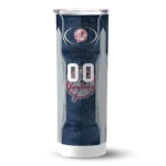 custom new york yankees stacked diamond navy skinny tumbler best selling.webp