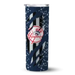 custom new york yankees star pop navy black skinny tumbler best selling.webp