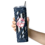 custom new york yankees star pop navy black skinny tumbler best selling.webp