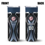 custom new york yankees superman emblem navy black skinny tumbler best selling.webp
