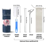custom new york yankees torn band navy white skinny tumbler best selling.webp