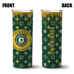 custom oakland athletics camo streak green skinny tumbler best selling.webp