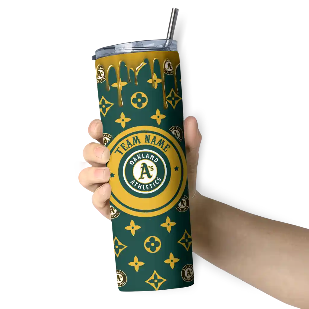 custom oakland athletics camo streak green skinny tumbler premium grade.webp custom oakland athletics camo streak green skinny tumbler premium grade.webp