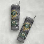 custom oakland athletics chevron v green gray skinny tumbler best selling.webp