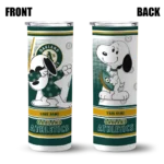 custom oakland athletics snoopy dog green white skinny tumbler best selling.webp