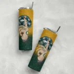 custom oakland athletics sparkle lips green skinny tumbler best selling.webp