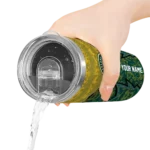 custom oakland athletics spiral burst print green skinny tumbler best selling.webp