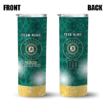 custom oakland athletics starburst tiles green skinny tumbler best selling.webp