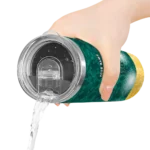 custom oakland athletics starburst tiles green skinny tumbler best selling.webp