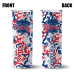 custom philadelphia phillies claw marks blue white skinny tumbler best selling.webp