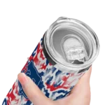 custom philadelphia phillies claw marks blue white skinny tumbler best selling.webp