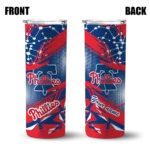 custom philadelphia phillies helmet clash blue skinny tumbler best selling.webp