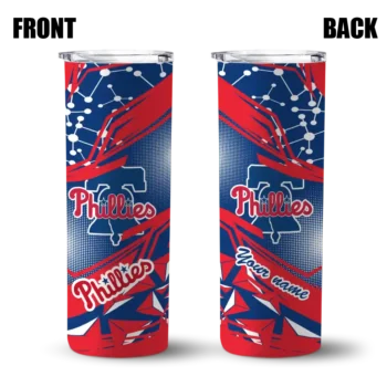 custom philadelphia phillies helmet clash blue skinny tumbler fashion forward.webp