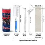 custom philadelphia phillies kiss band red skinny tumbler best selling.webp