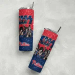 custom philadelphia phillies kiss band red skinny tumbler best selling.webp